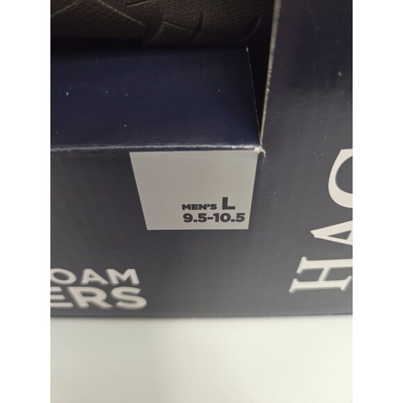 Haggar Mens Faux Leather Slip on Loafer Slippers brown Size L 9.5-10.5 New - Picture 4 of 5